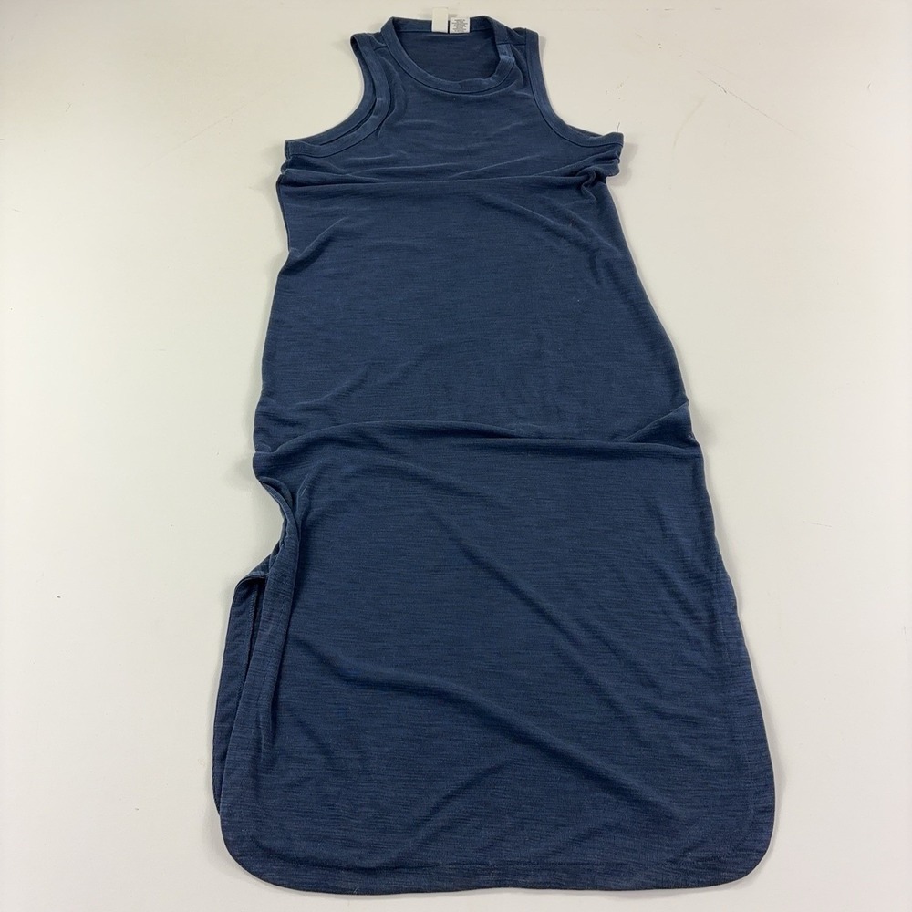 Joie Tank Dress Womens Small Blue Solid Sleeveless Maxi Knit Casual Crew Neck